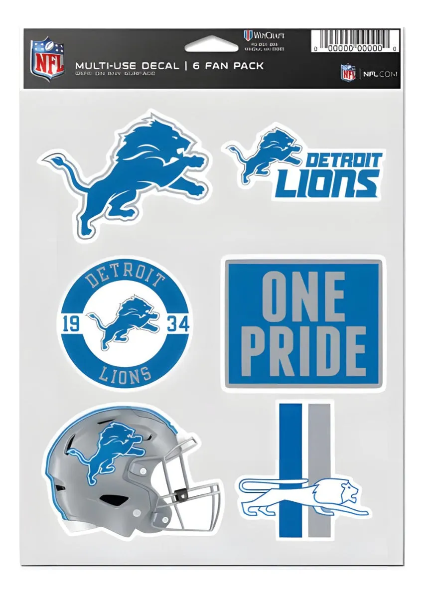 Calcomanía Set Multiuso 6pk Lions Wc