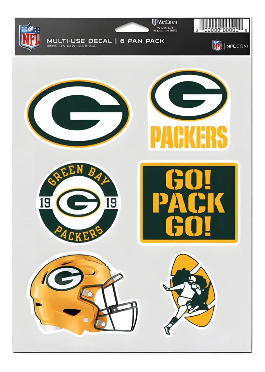 Calcomanía Set Multiuso 6pk Packers Wc