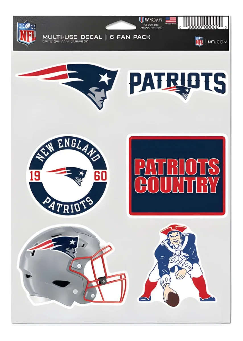 Calcomanía Set Multiuso 6pk Patriots Wc