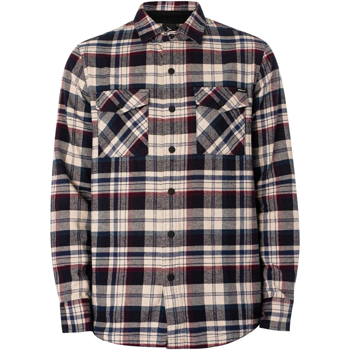 Camisa A Cuadros Con Bolsillo En El Pecho