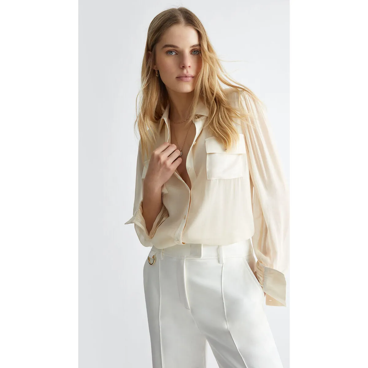 Camisa de tejido georgette