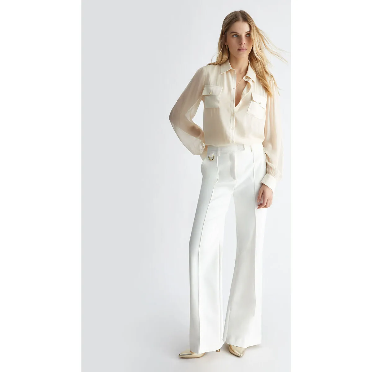 Camisa de tejido georgette