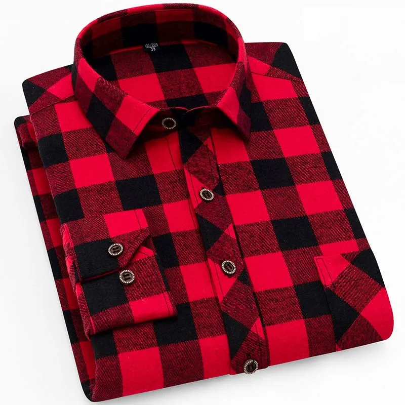 Camisa Informal A Cuadros Para Hombre