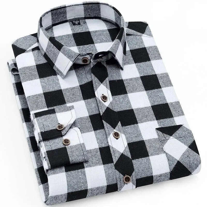 Camisa Informal A Cuadros Para Hombre