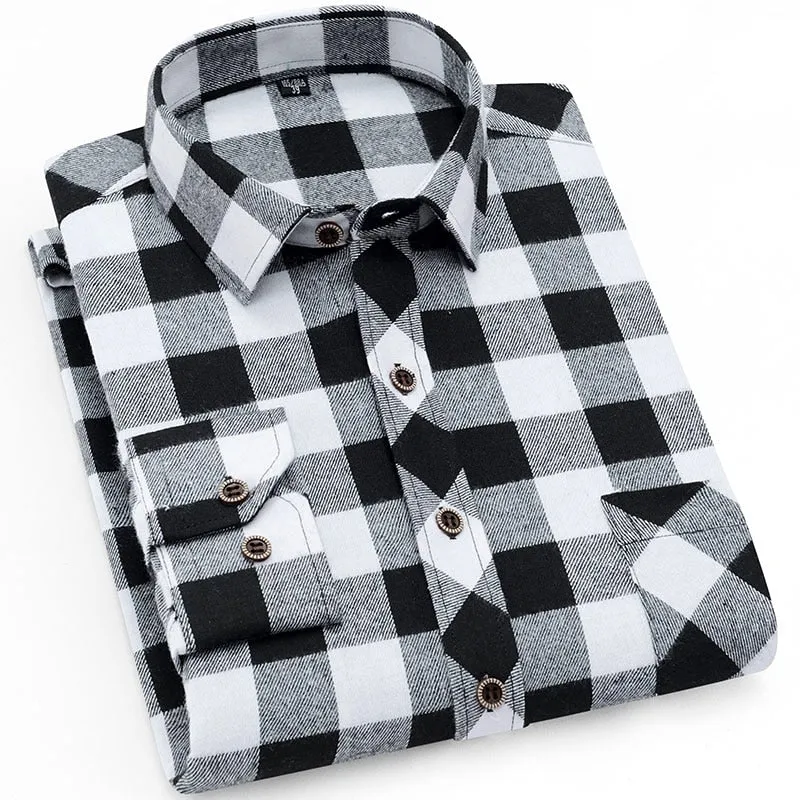 Camisa Informal A Cuadros Para Hombre