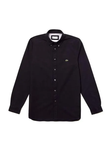 camisa lacoste oxford marino para hombre
