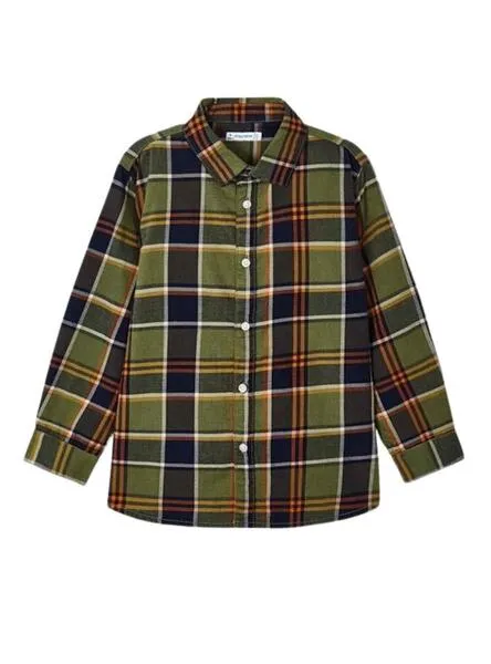 Camisa Mayoral Cuadros Verde para Niño