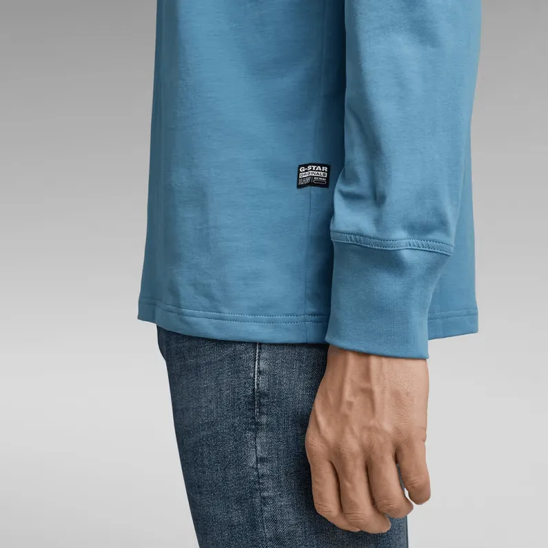 Camiseta Base Round Neck Retro Blue