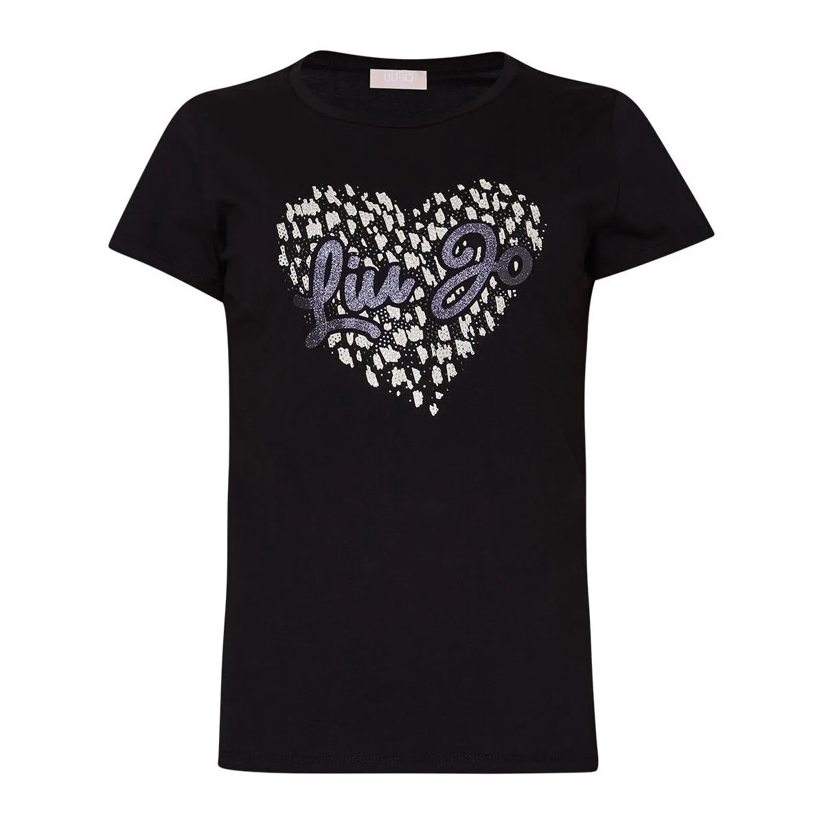 Camiseta con corazón y strass