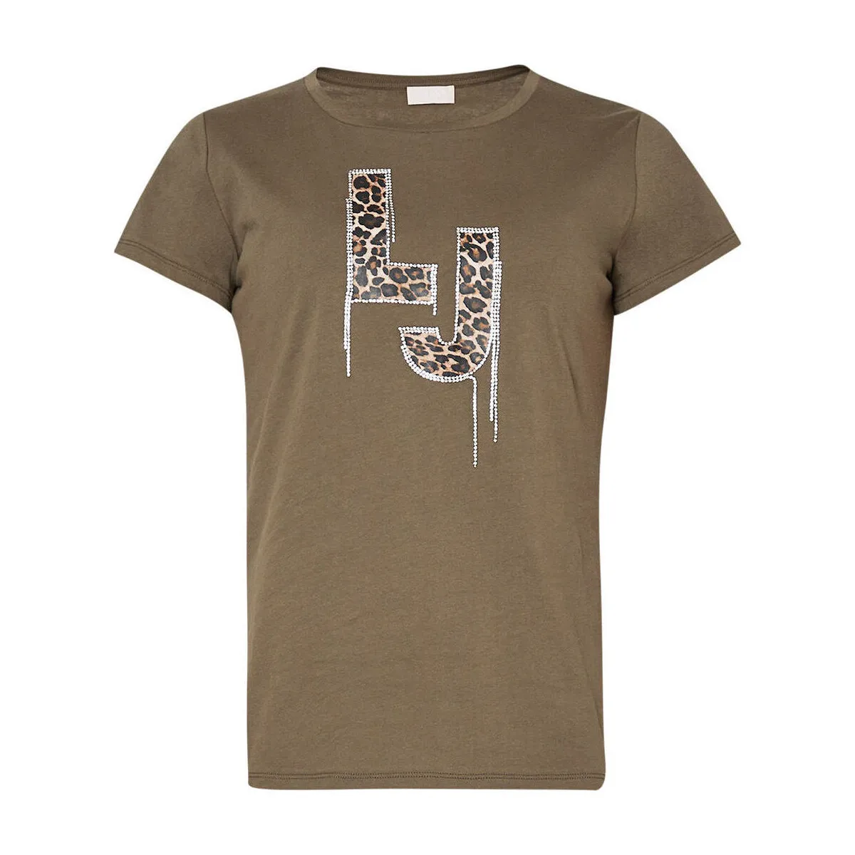 Camiseta con logotipo y strass