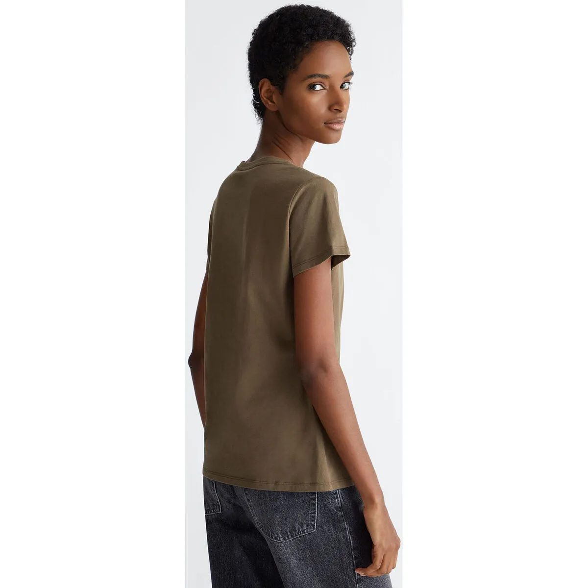 Camiseta con logotipo y strass