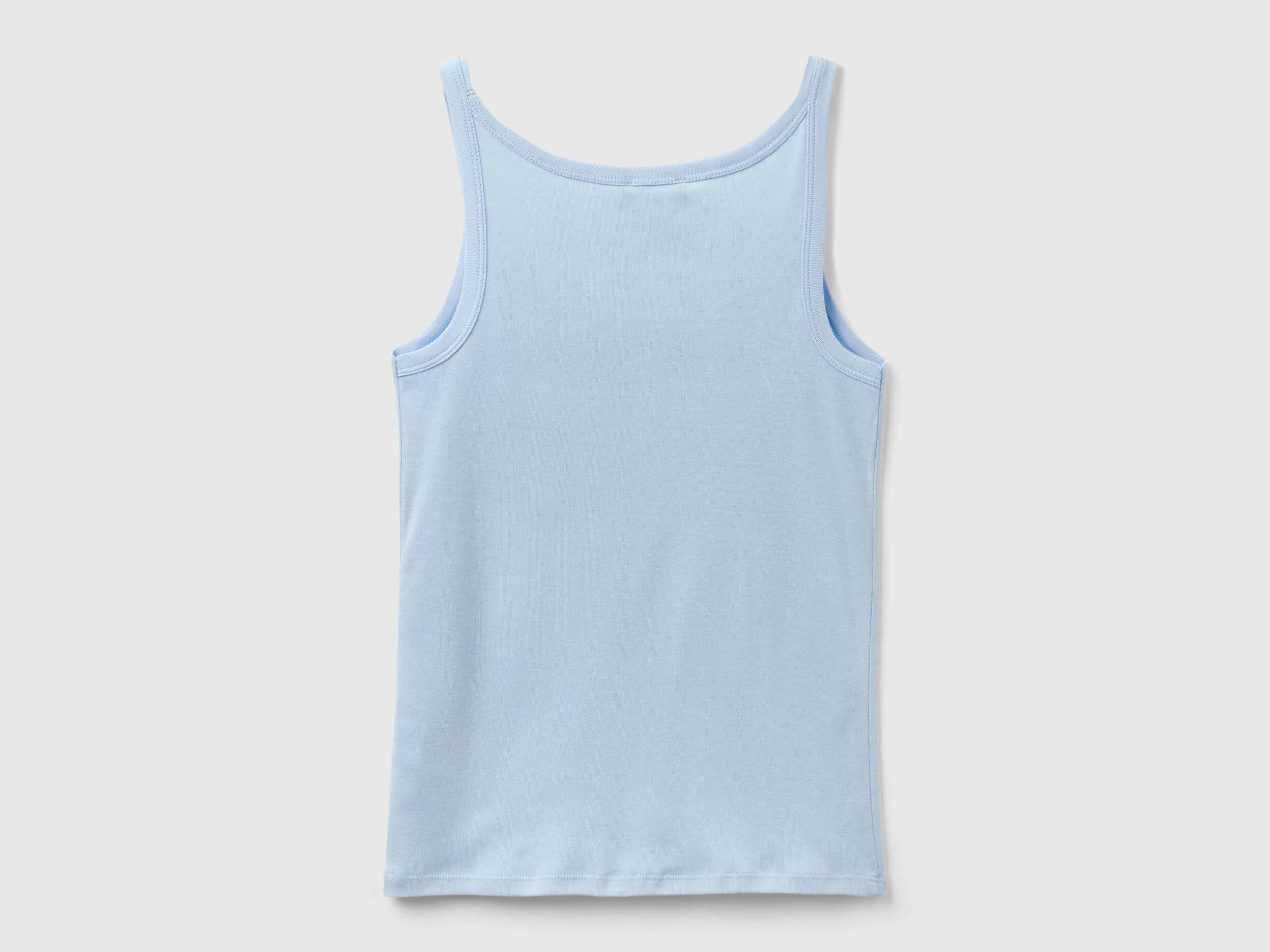 Camiseta de tirantes celeste de 100 % algodón