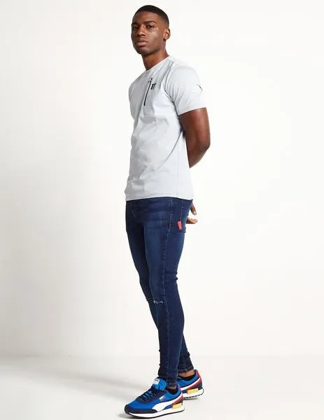 CAMISETA ELEVEN DEGREES MIXED FABRIC  TITANIUM GREY