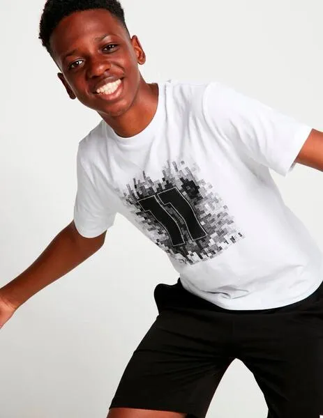 CAMISETA JR 11 DEGREES PIXEL GRAPHIC  BLACK WHITE