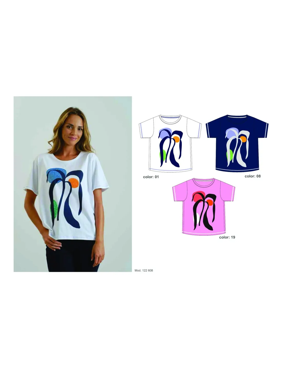 CAMISETA MC SCORZZO 122608 LENTEJUELA DI