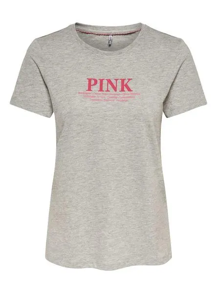 camiseta only lava gris para mujer