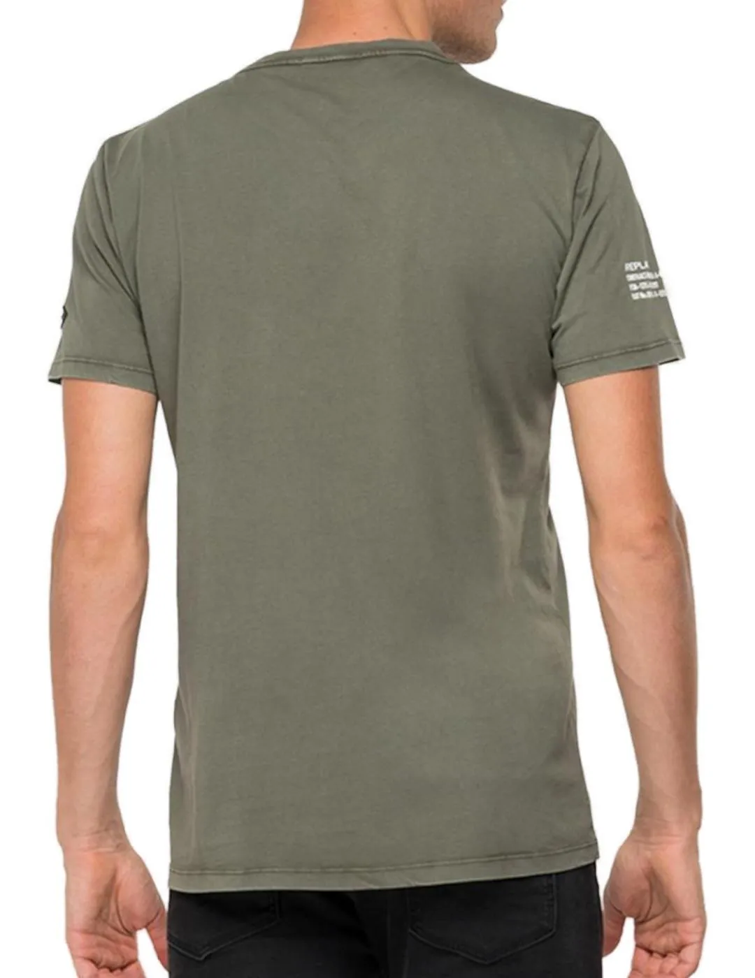 CAMISETA PRINT PUñO CON RAYO REPLAY PARA HOMBREZ