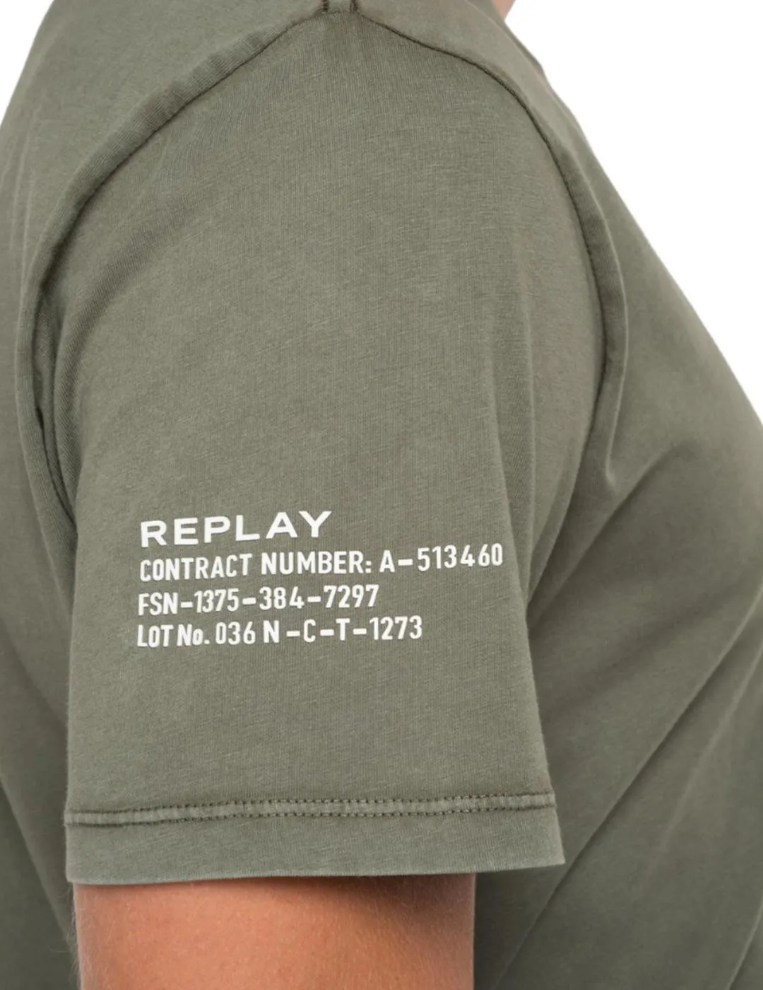 CAMISETA PRINT PUñO CON RAYO REPLAY PARA HOMBREZ