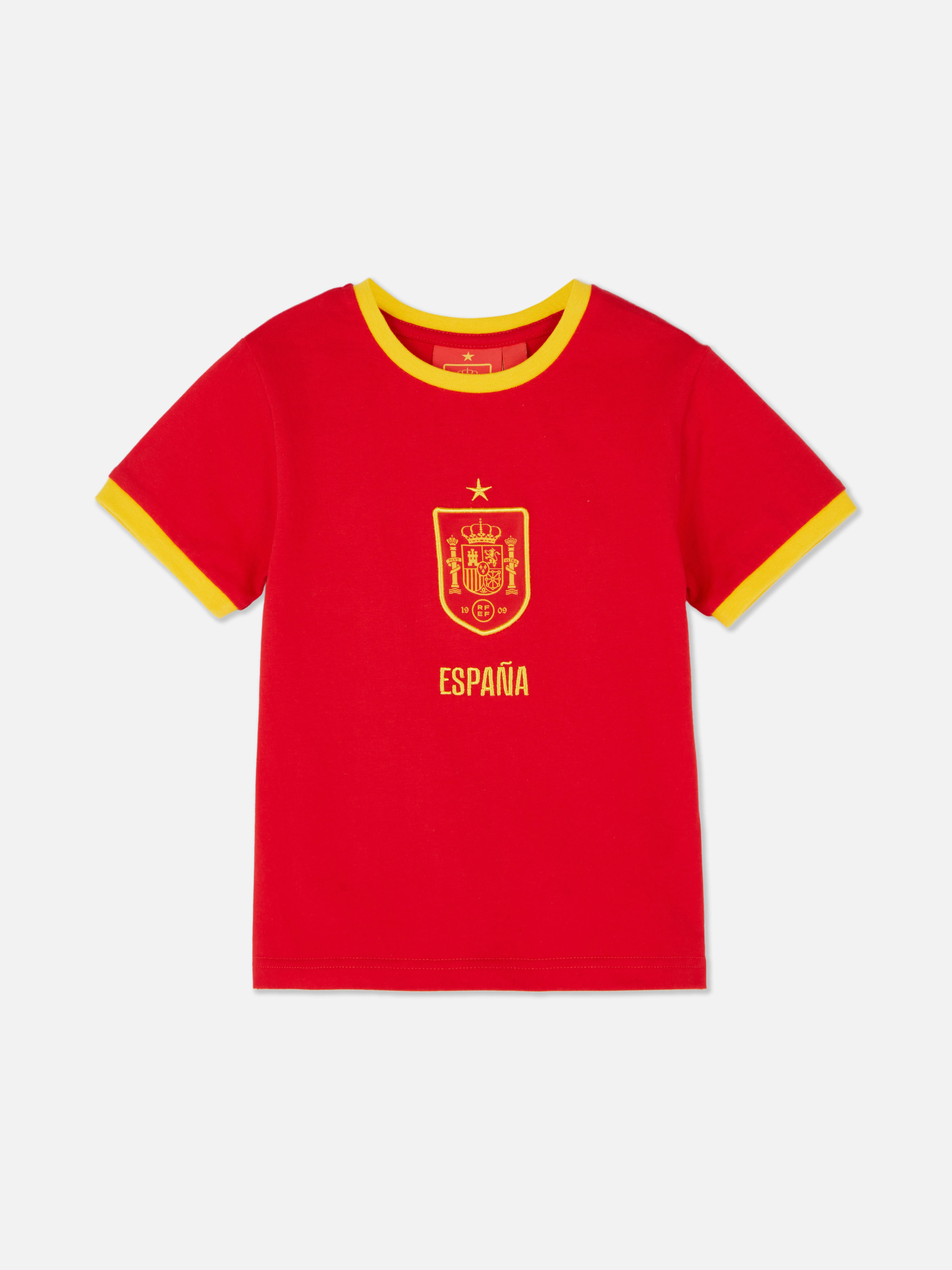 Camiseta ribeteada con la bandera española