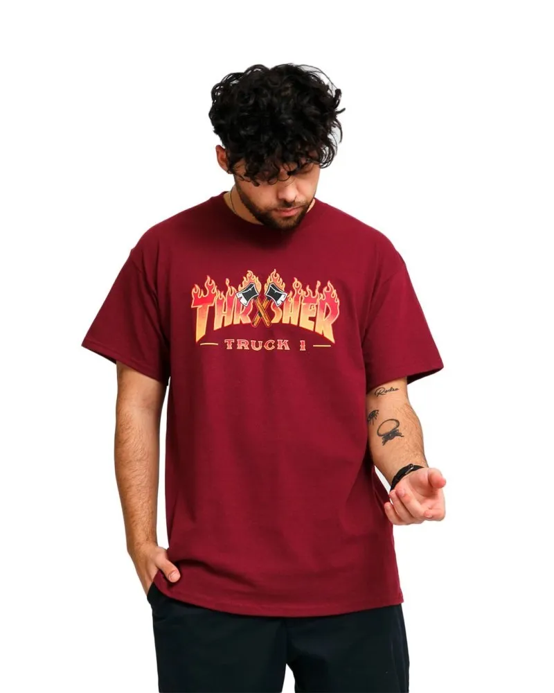 Camiseta thrasher granate truck 1 tee