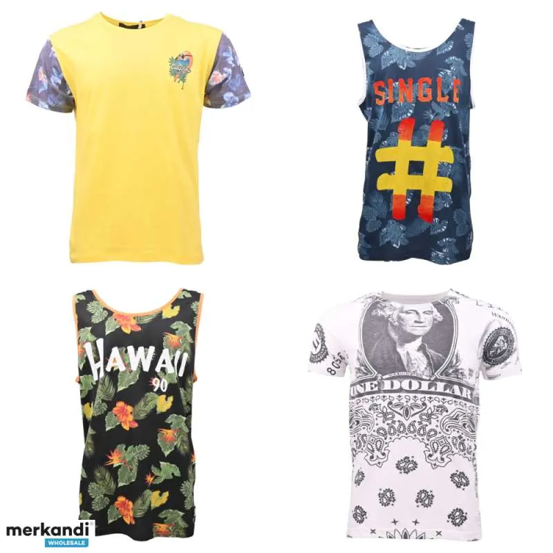 CAMISETAS CON ESTILO PARA HOMBRE RUMJUNGLE MEZCLA MOQ SOLO 15 PIEZAS (AE51)