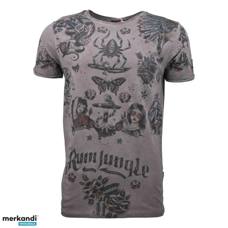CAMISETAS CON ESTILO PARA HOMBRE RUMJUNGLE MEZCLA MOQ SOLO 15 PIEZAS (AE51)