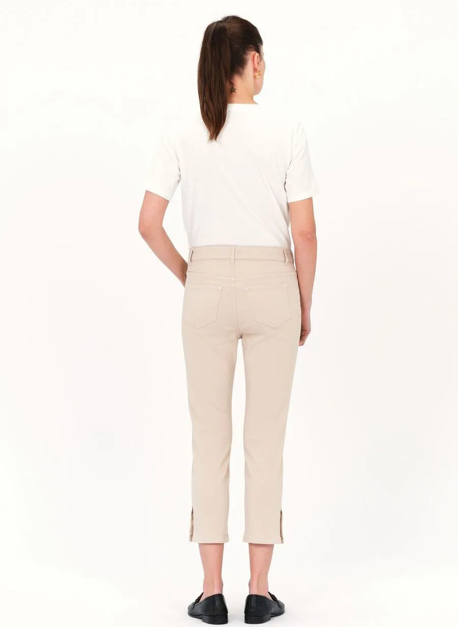CAROLL PASONI  PANTALóN RECTO TOBILLERO EN BEIGE