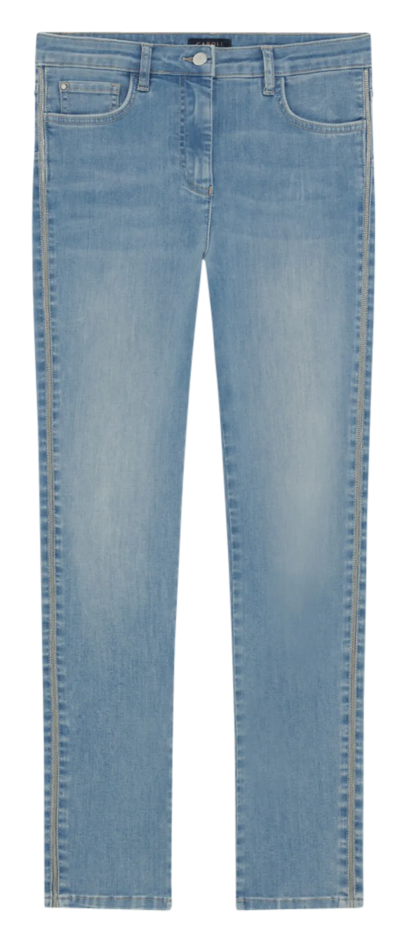 CAROLL PIMS  VAQUERO SLIM FIT DESTEñIDO DE MEZCLA DE ALGODóN EN AZUL