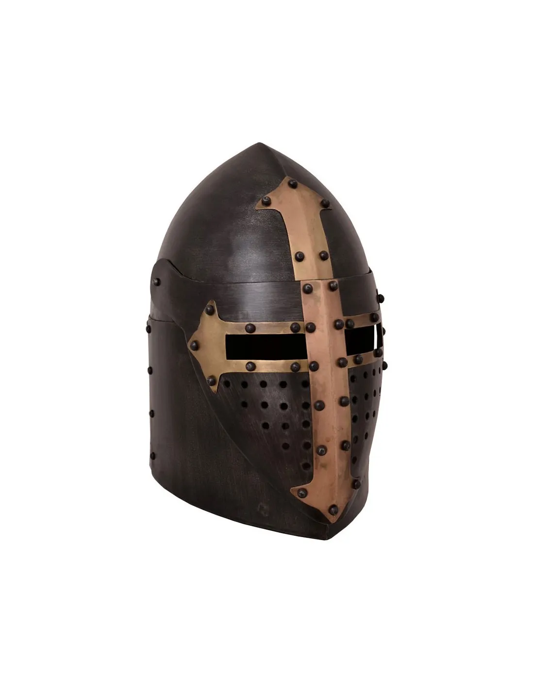 Casco Templario Sugarloaf con visera, acabado oscuro