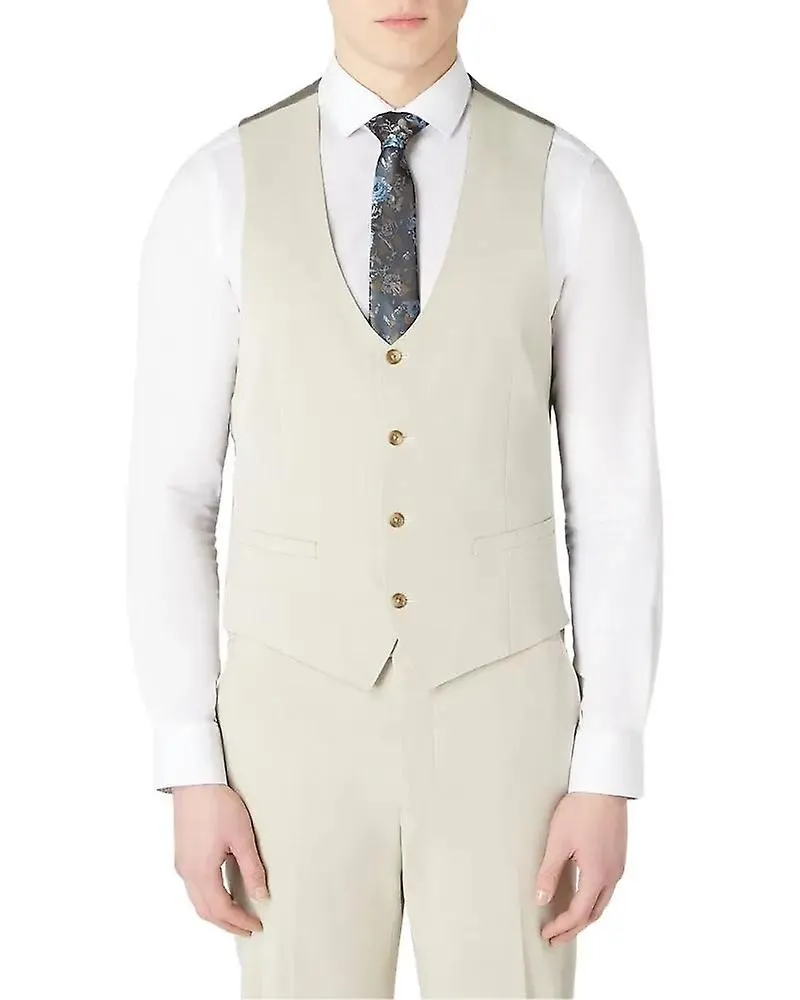 CHALECO DE CUADROS LAURINO  BEIGE