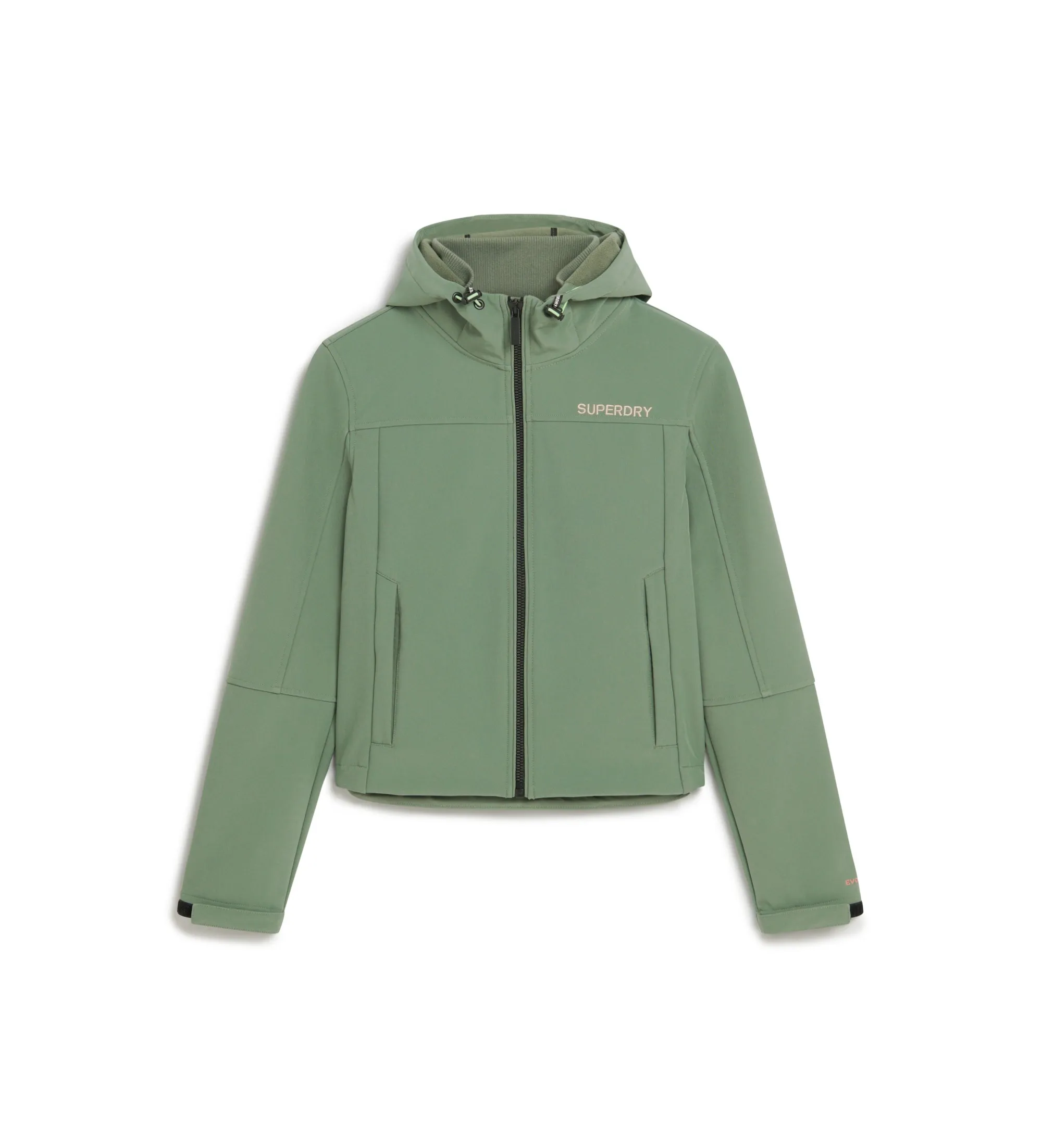 Chaqueta con capucha de tejido softshell Trekker verde