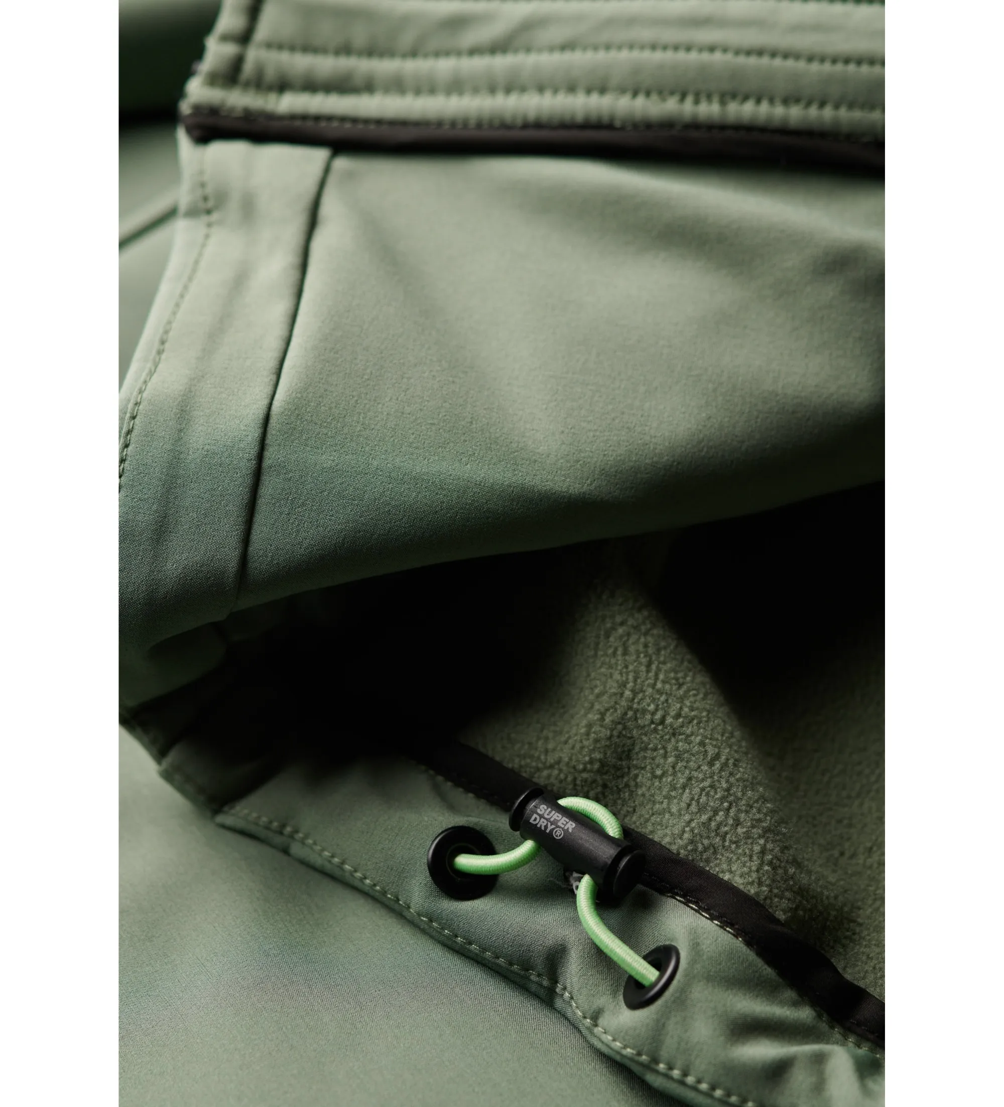 Chaqueta con capucha de tejido softshell Trekker verde