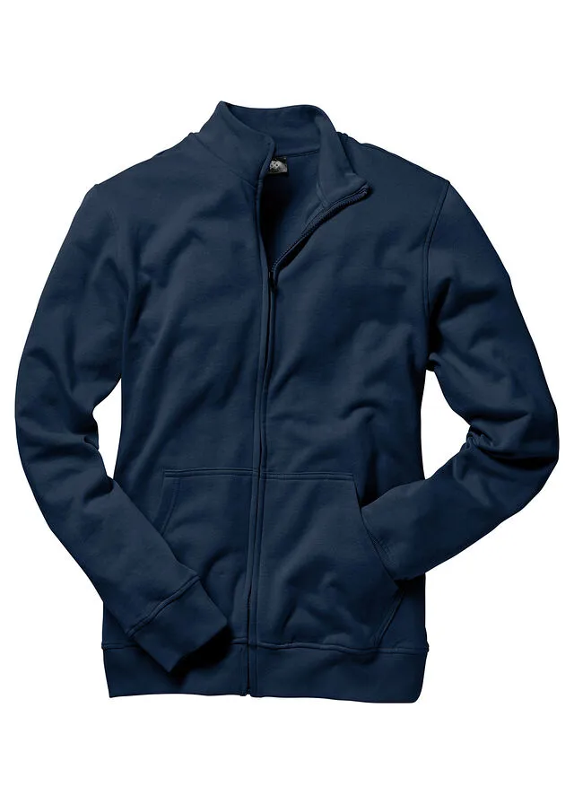 Chaqueta de estilo universitario con cuello alto Azul marino