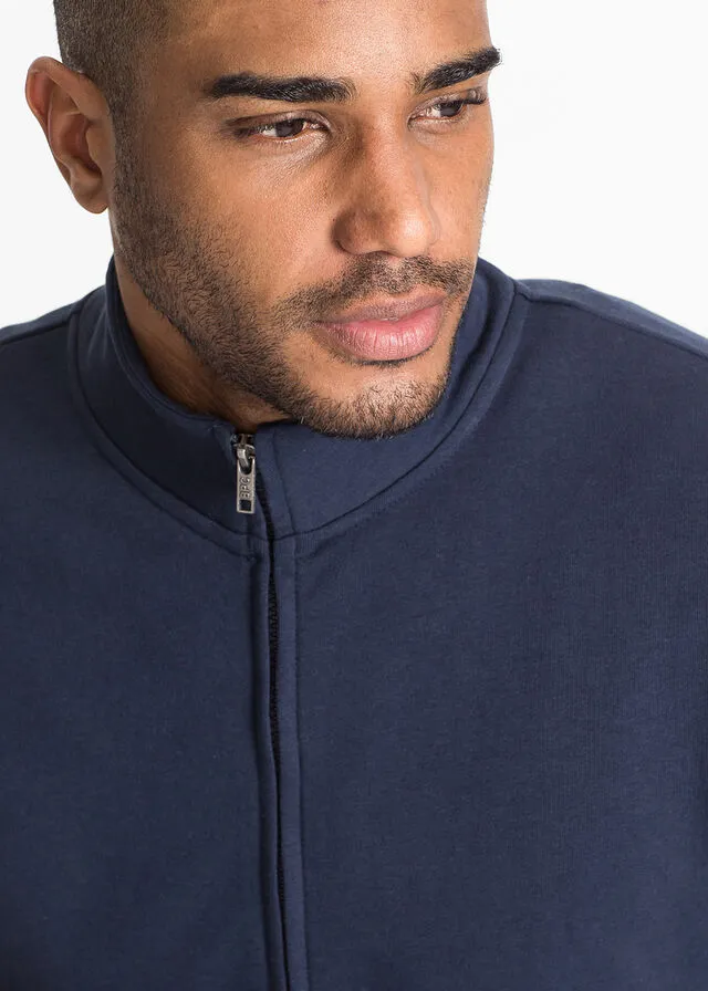 Chaqueta de estilo universitario con cuello alto Azul marino