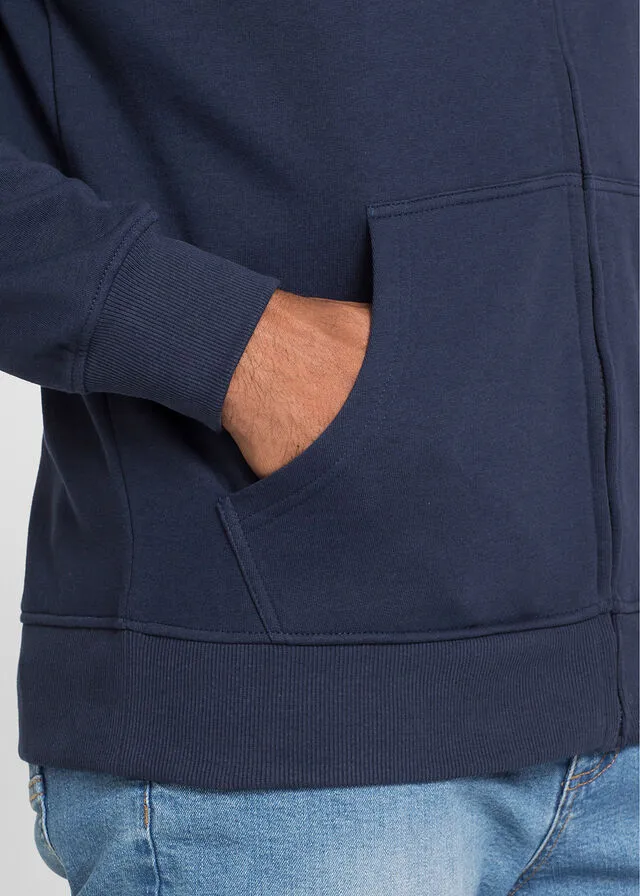 Chaqueta de estilo universitario con cuello alto Azul marino