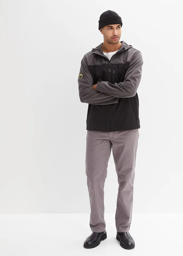 CHAQUETA DE TEJIDO SOFTSHELL NEGROPIZARRA