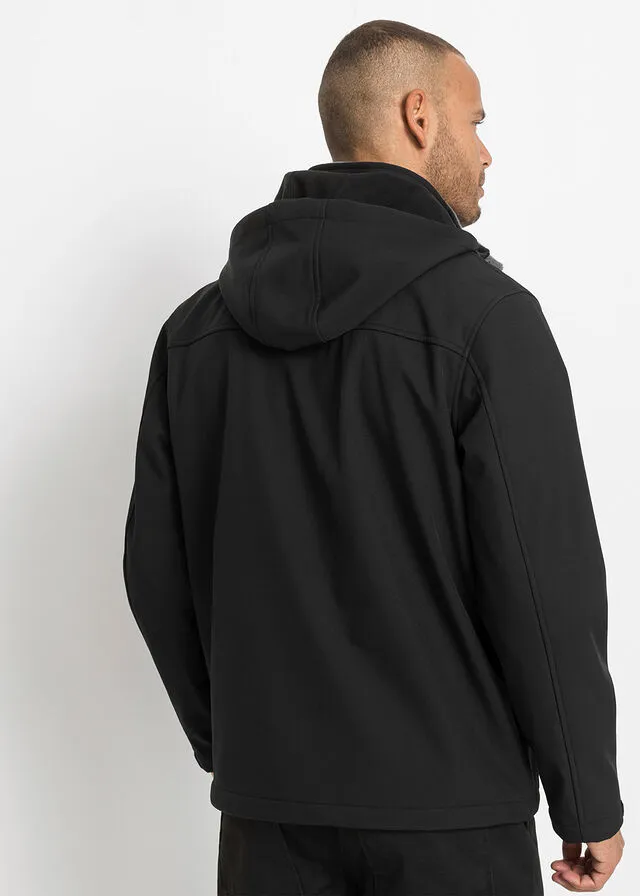 Chaqueta de tejido Softshell Negro