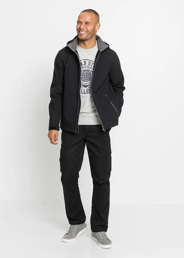 Chaqueta de tejido Softshell Negro