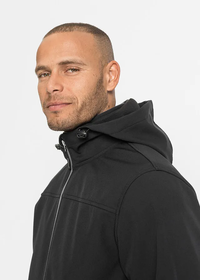 Chaqueta de tejido Softshell Negro