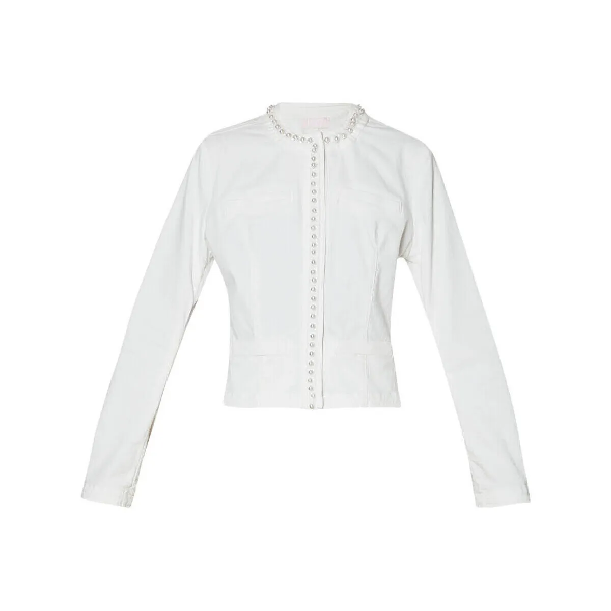 Chaqueta elástica con perlas