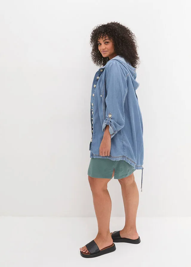 Chaqueta estilo camisa Denim medio