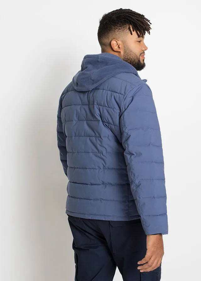 Chaqueta guateada con cortavientos Negro