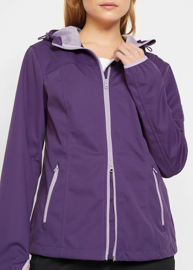 Chaqueta ligera de tejido Softshell Violeta oscuro