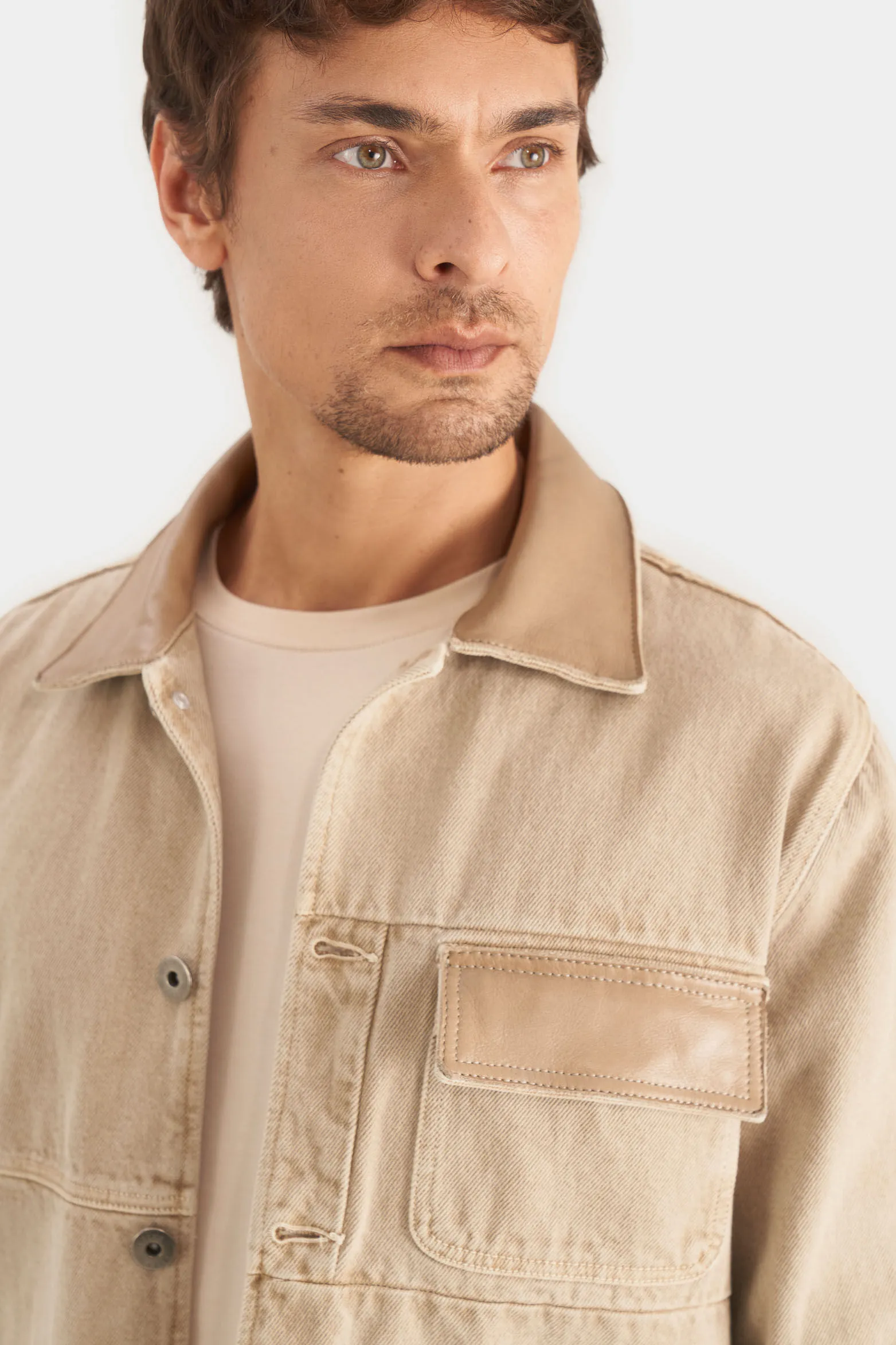 Chaqueta neu en drill para hombre silueta trucker