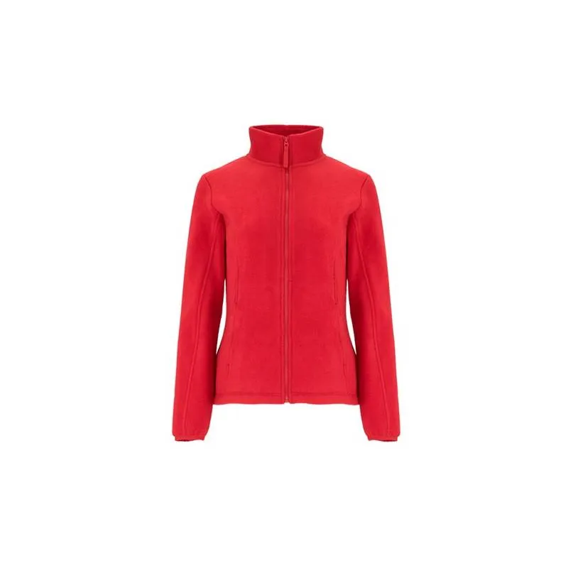Chaqueta polar de mujer, con cuello alto forrado