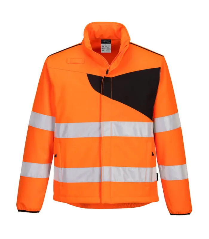 Chaqueta Softshell de alta visibilidad PW2 bicolor, de 2 capas PORTWEST PW275