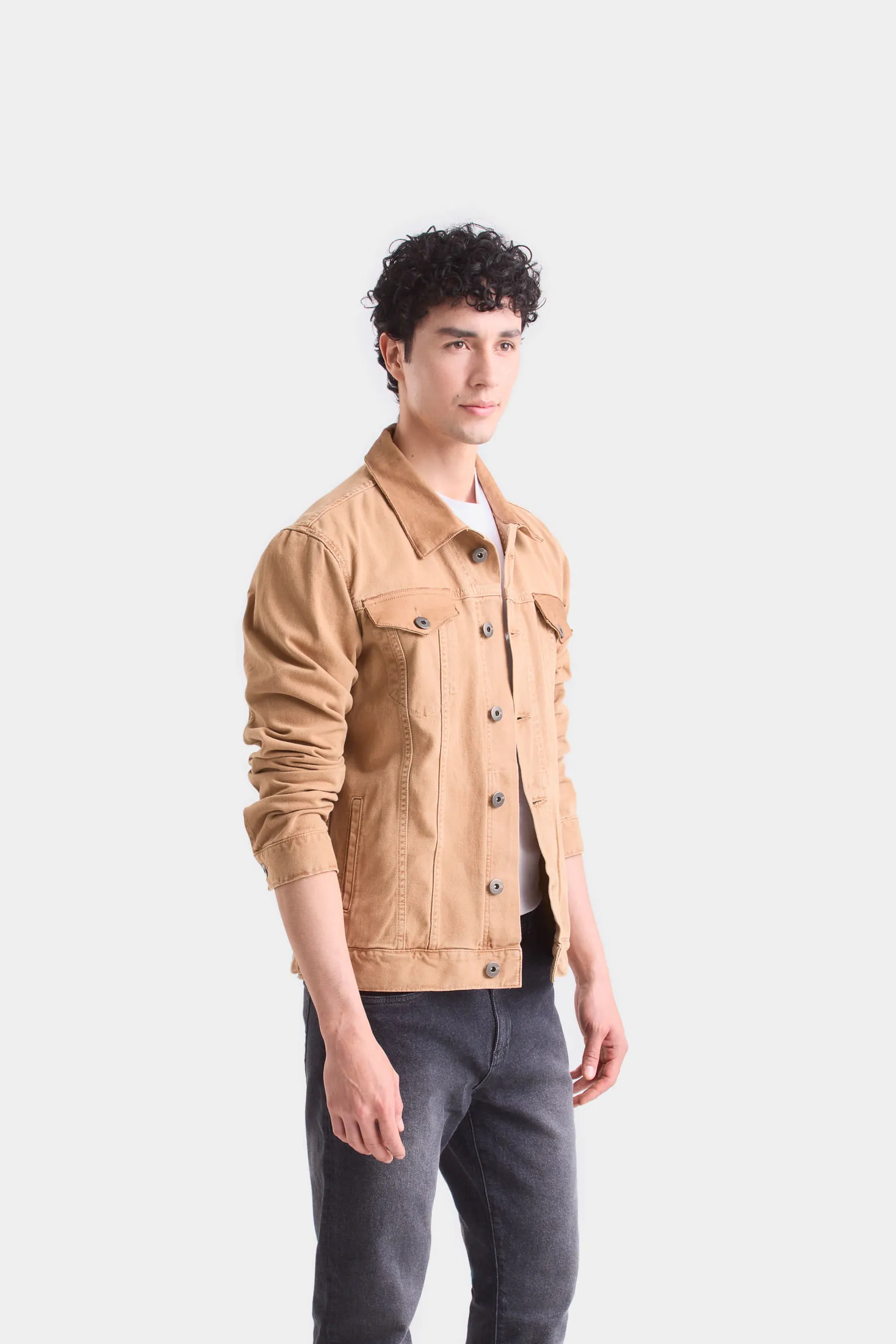 Chaqueta trucker para hombre piezas en cuero