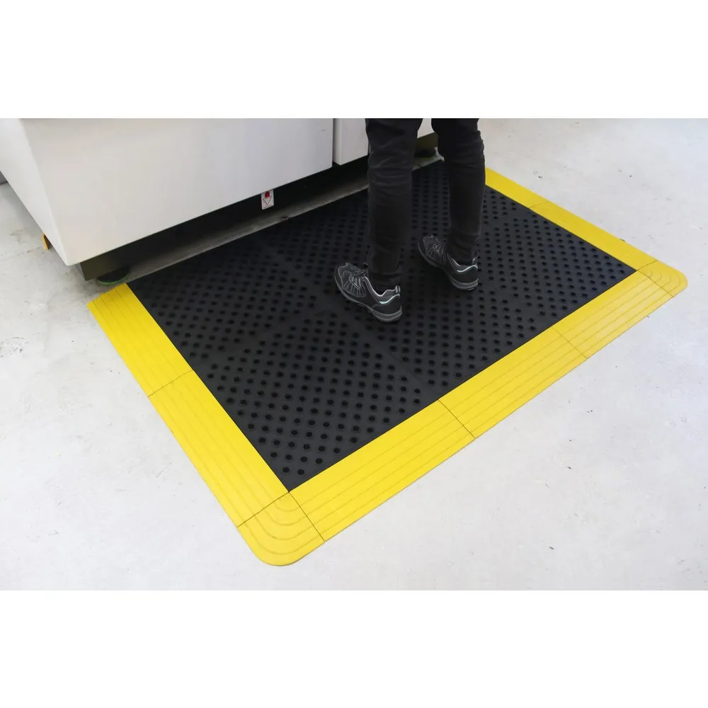 COBA Alfombrilla antifatiga LOCK Premium, perforada, An x Fo 500 x 500 mm, negra