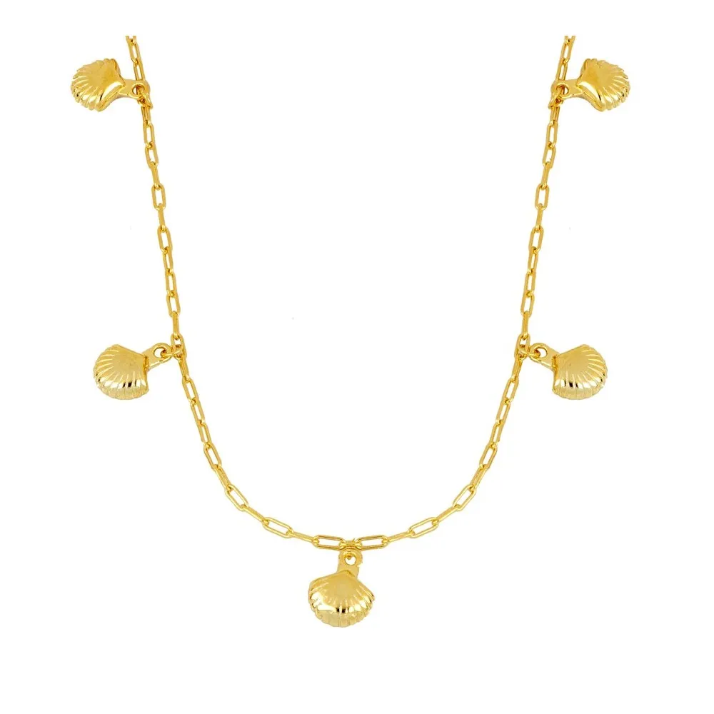 Collar Beach Shell Oro