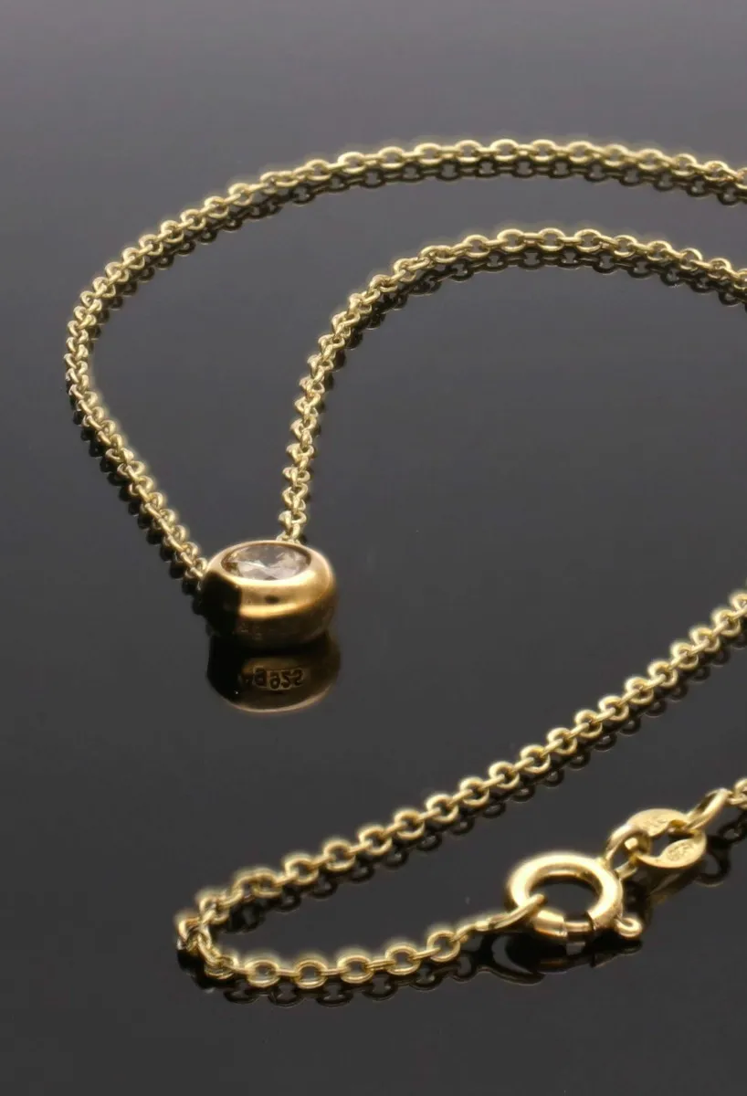 COLLAR DE PLATA CHAPADA CON CIRCONITA. 248_C8I9085AC40